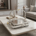 Sterling Floral Mirror Nesting Trays