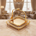 Royal Gilded Square Mirrored Tray