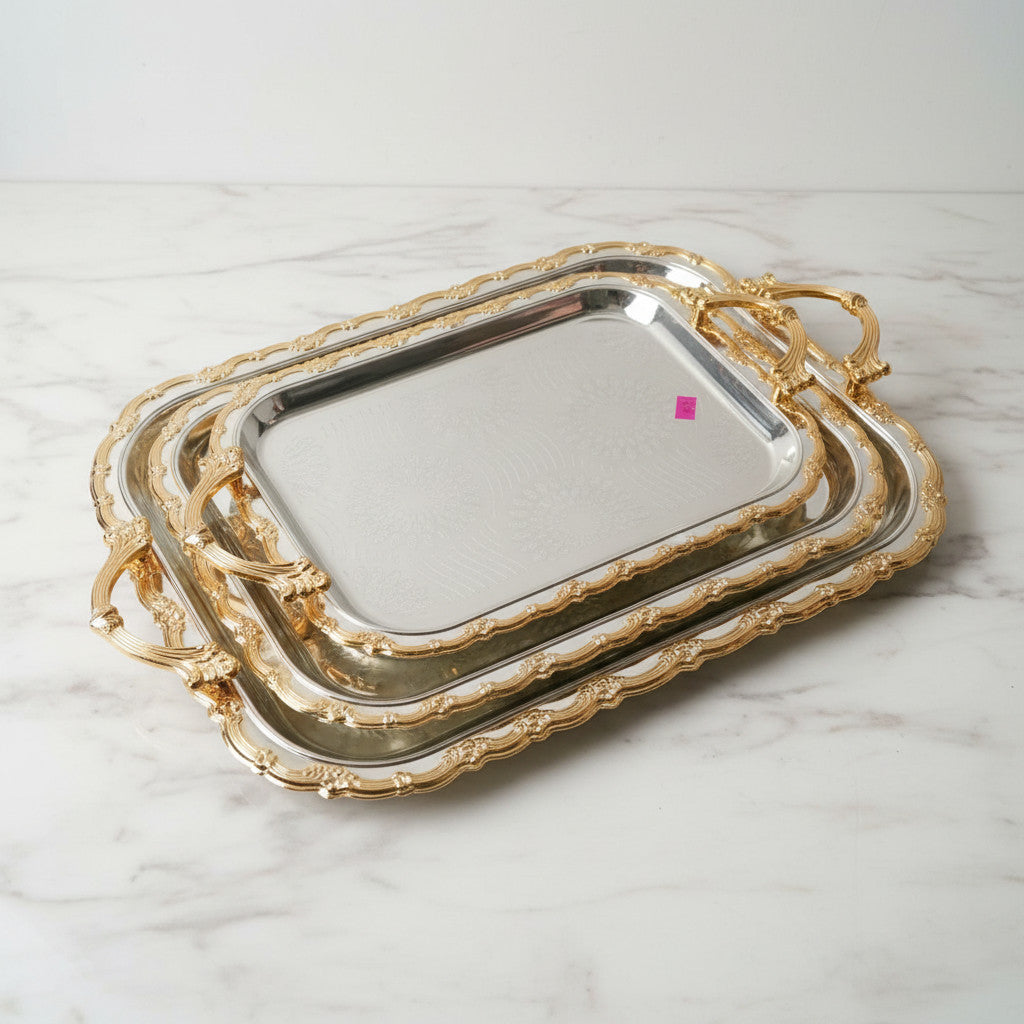 Heritage Gold & Silver Triple-Tier Nesting Set