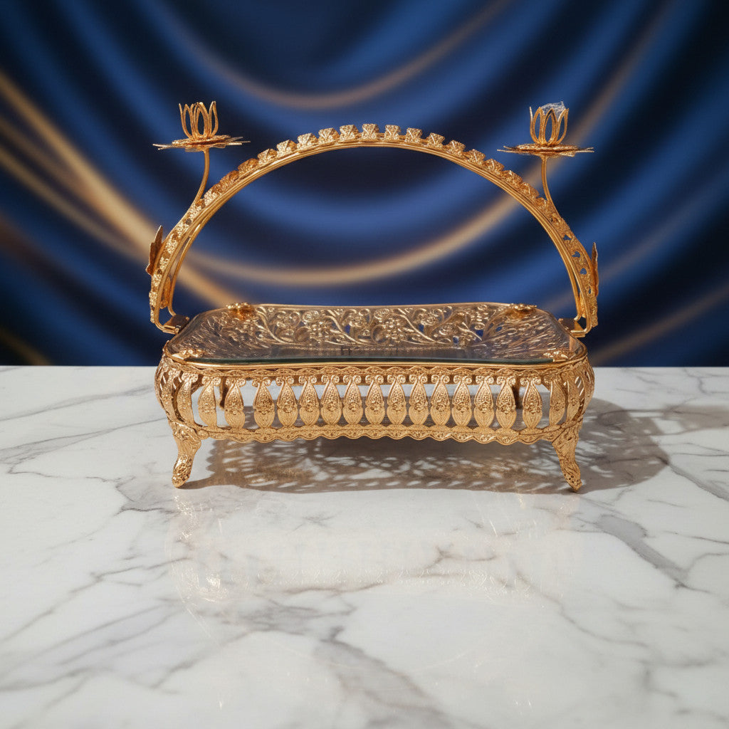 Royal Garden Rectangular Filigree Dish